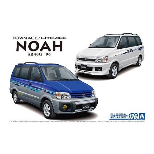 プラモデル完成品　アオシマ1/24 タウンエースノア　バン仕様 アオシマ トヨタ SR40G タウンエース／ライトエース ノア'96 1
