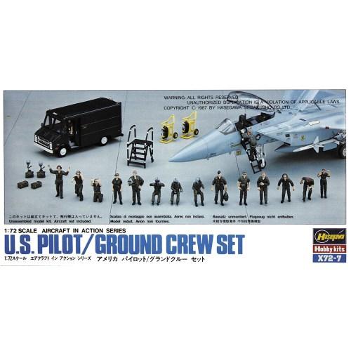 1／72 アメリカ パイロット ／グランド・クルーセット 【X72-7】 (プラモデル)【再販】 | 