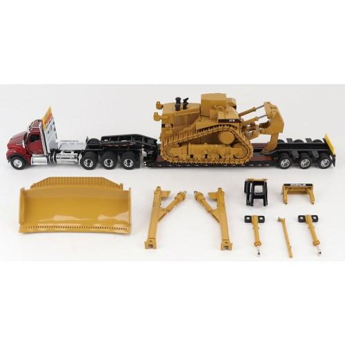 ダイキャストマスター 1／50 ケンワース 880 デイキャブ タンデム ＆ トライアルキングTK120 ローボーイトレーラー ＆ キャタピラー CAT 11.... の商品画像