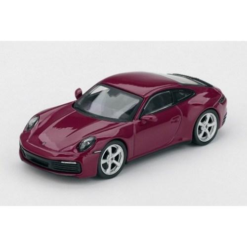 MINI-GT 1／64 ポルシェ 911(992.1) ルビーストーンレッド セット(左