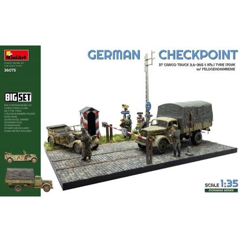 1／35 ドイツ軍検問所3t貨物トラック3.6-36S＆Kfz.1タイプ170VKw／野戦憲兵隊ビッグセット 【MA36075】 (プラモデル) | 