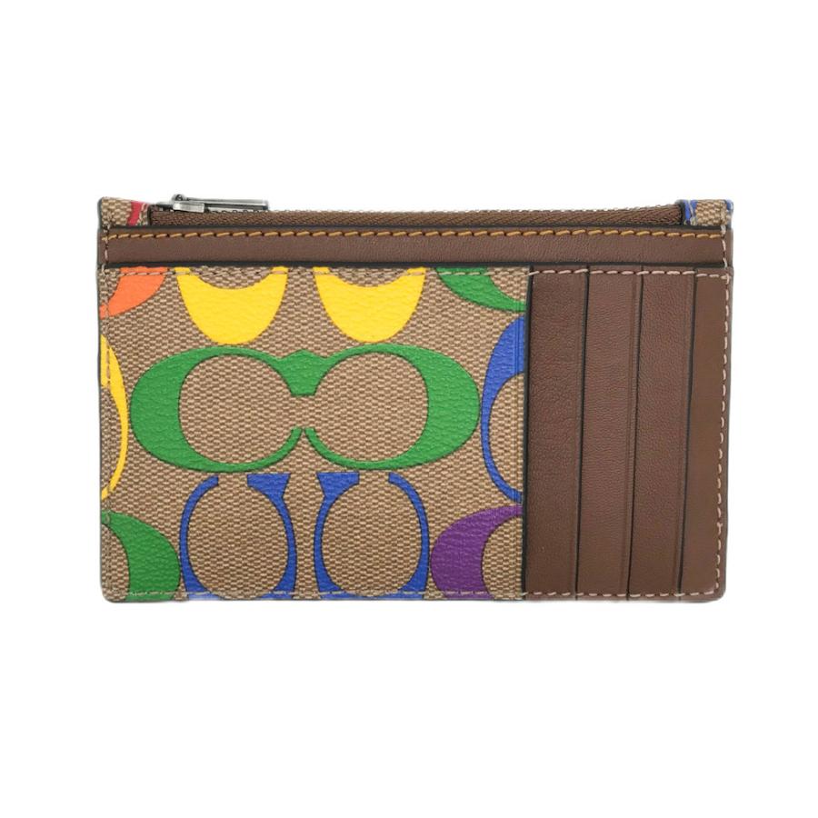 COACH コーチ ☆COACH☆ ジップ カードケース レインボー