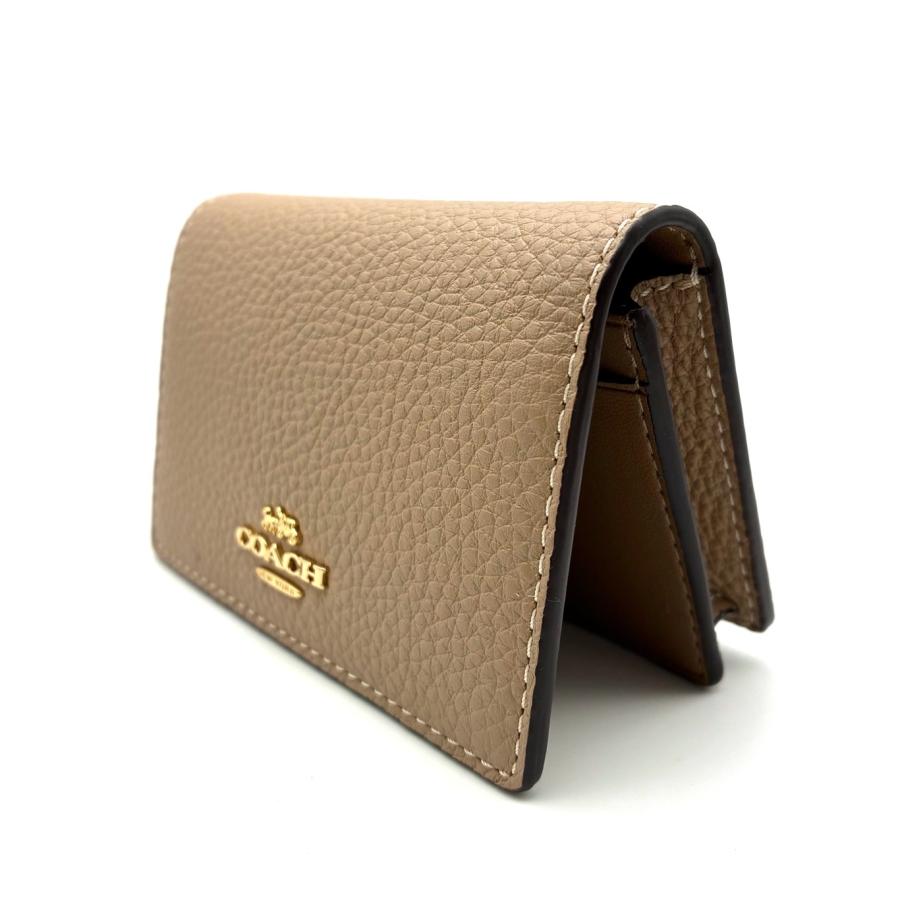 ✨美品✨ COACH コーチ 名刺入れ カードケース　ビジネス　レザー COACH（コーチ） 名刺入れ ☆COACH☆ ビジネス カードケース トープ