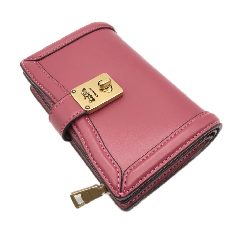 【美品】 COACH コーチ ハットンウォレット 二つ折り財布 ワインレッド COACH（コーチ） ☆COACH☆ HUTTON WALLET ハットン ウォレット ブラス