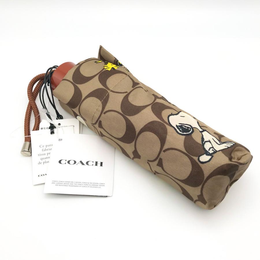 コーチ 折りたたみ傘 ★COACH★ ミニ アンブレラ・シグネチャー スヌーピー ウッドストック COACH X PEANUTS コラボ CF361 IME7V｜eseight｜05