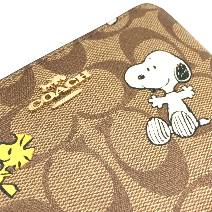 コーチ ★COACH★ コーナージップ リストレット シグネチャー スヌーピー ウッドストック ポーチ COACH X PEANUTS コラボ  CF214 IMT1O