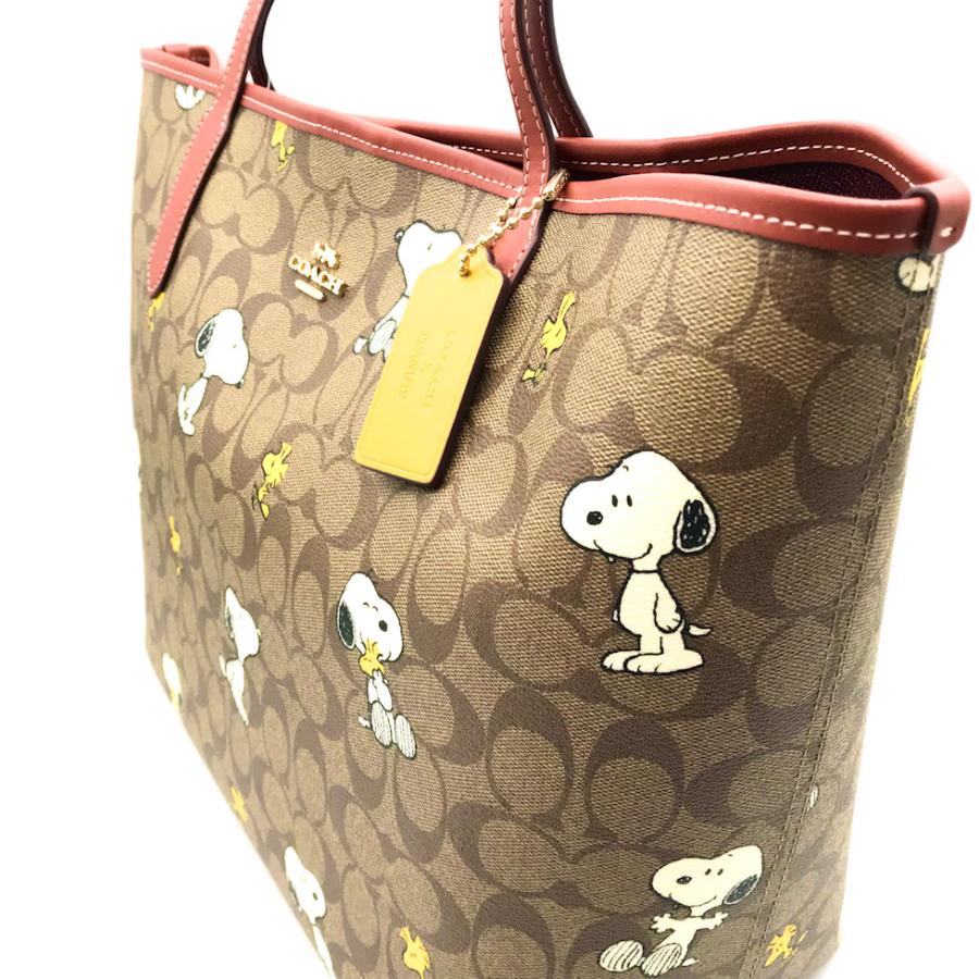 新品COACH CF166 トートバッグ COACH X PEANUTS コーチ スヌーピー コラボ シティー トート