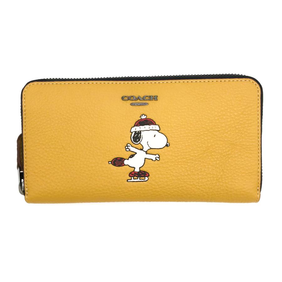 コーチ 長財布 ☆COACH☆ アコーディオン ウォレット スヌーピー