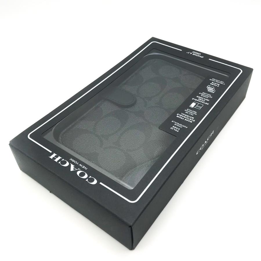 COACH iPhone14 6.1\"用手帳型ケース グラファイト新品未使用 COACH iPhone14 6.1