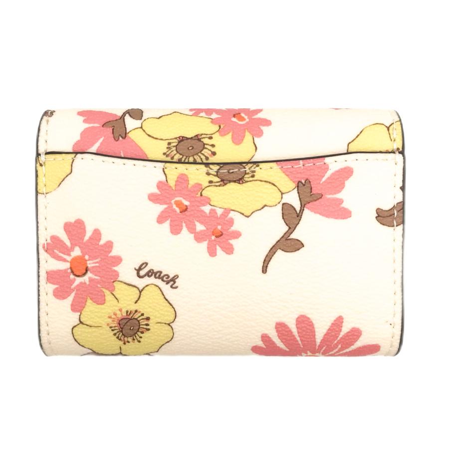 代引き不可 コーチ 名刺入れ COACH フラップ カードケース フローラル