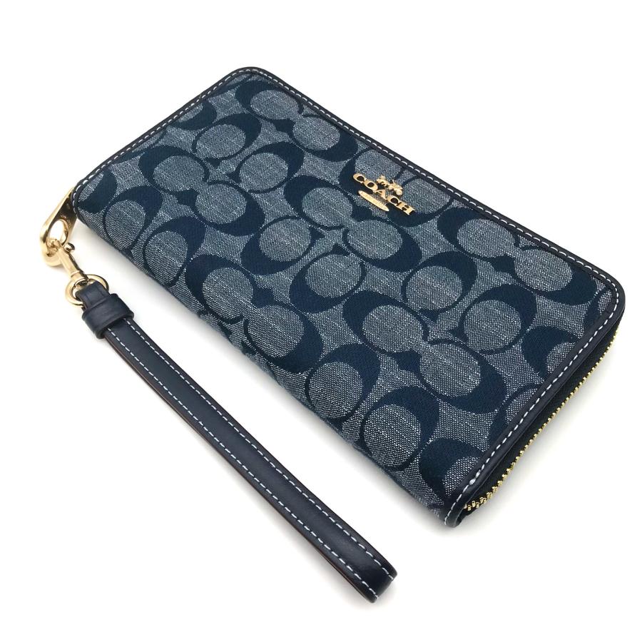未使用級✨COACH ロング ジップ アラウンド ウォレット スカイブルー