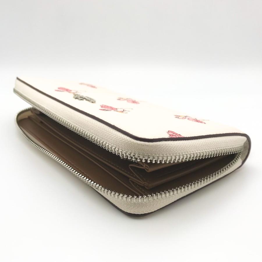 未使用✨COACH アップルプリント 長財布 ラウンドジップ しぼ革 ホワイト 新品未使用】 COACH コーチ ラウンドファスナー 長財布 リンゴ