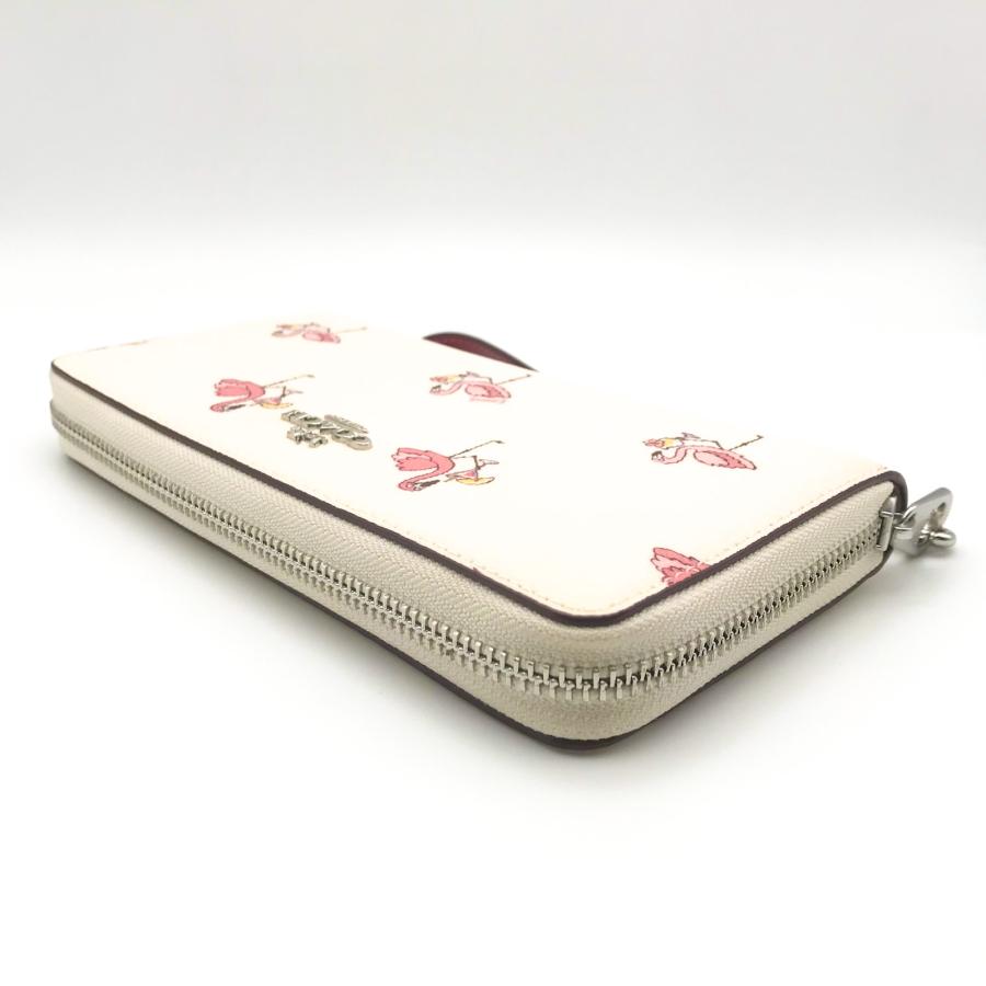 未使用✨COACH アップルプリント 長財布 ラウンドジップ しぼ革 ホワイト 新品未使用】 COACH コーチ ラウンドファスナー 長財布 リンゴ