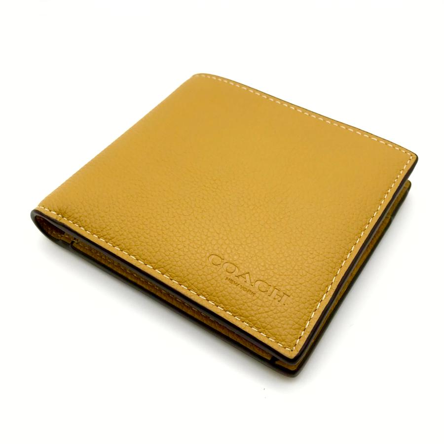 COACH ★大人気★ ウォレット スポーツカーフレザー フラックス 新品 COACH コーチ 財布 ☆COACH☆ コイン ウォレット スポーツカーフ