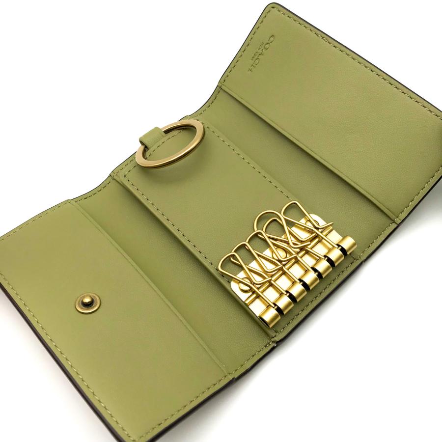 COACH コーチ ☆COACH☆ 6リング キーケース クロスグレイン