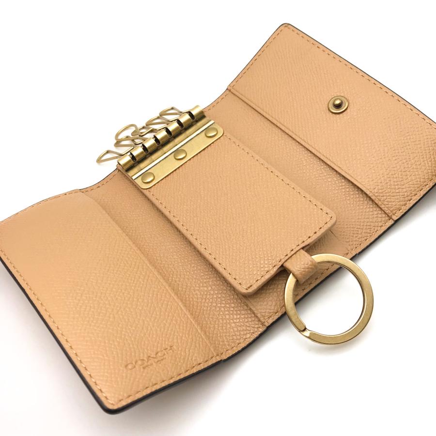 COACH コーチ ☆COACH☆ 6リング キーケース クロスグレイン