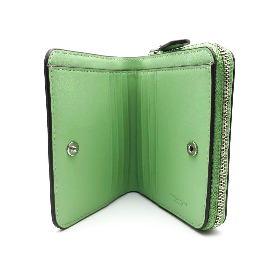 新品未使用 コーチ COACH 2つ折り財布 ペールピスタチオ 緑 人気完売品 coachavenue_ch814pp