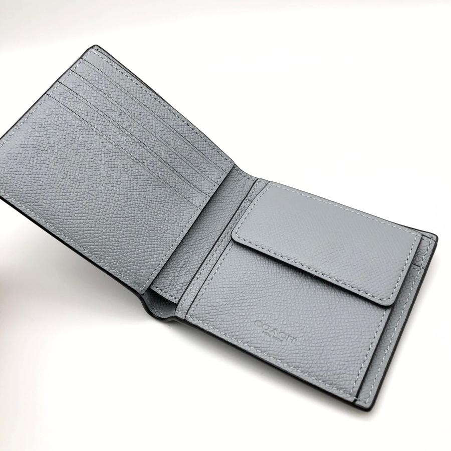 新品★COACH コーチ クロスグレインレザー 三つ折り財布 チョークマルチ コーチ COACH 2つ折り財布 クロスグレイン 3-IN-1 ウォレット CR899