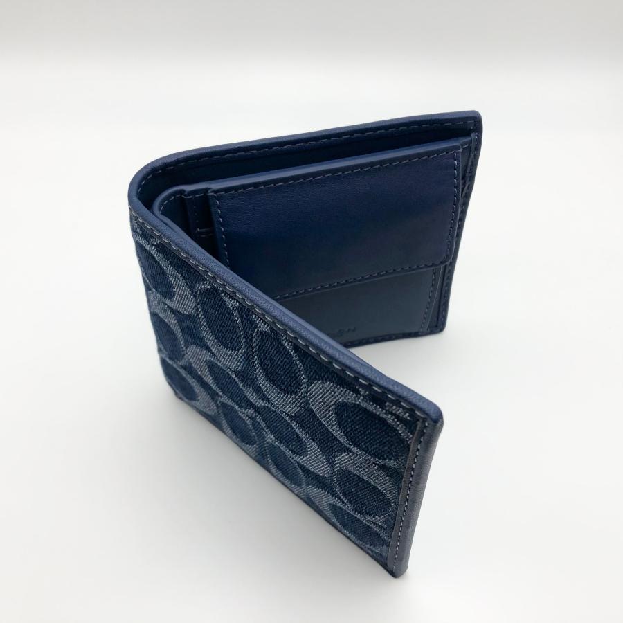 COACH コーチシグネチャーデニムレザーウォレット COACH コーチ 財布 デニム レザー シグネチャー ロゴ さくらんぼ