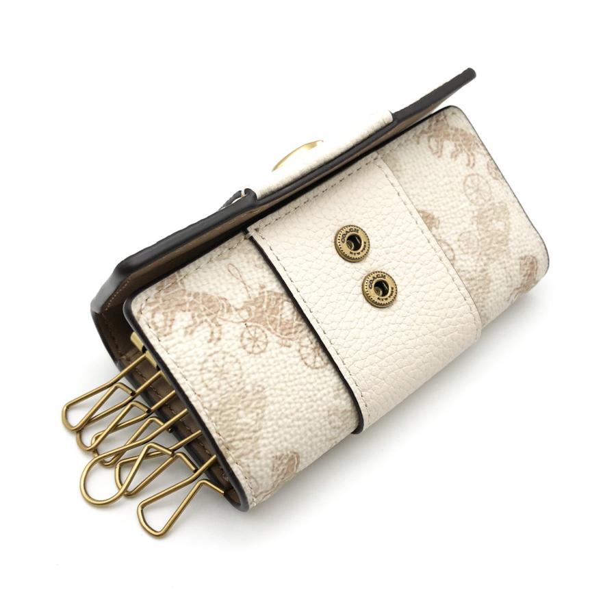 タグ付き、新品☆COACH 6リング キーケース ホース アンド キャリッジ COACH コーチ ☆COACH☆ 6リング キーケース ホース アンド キャリッジ