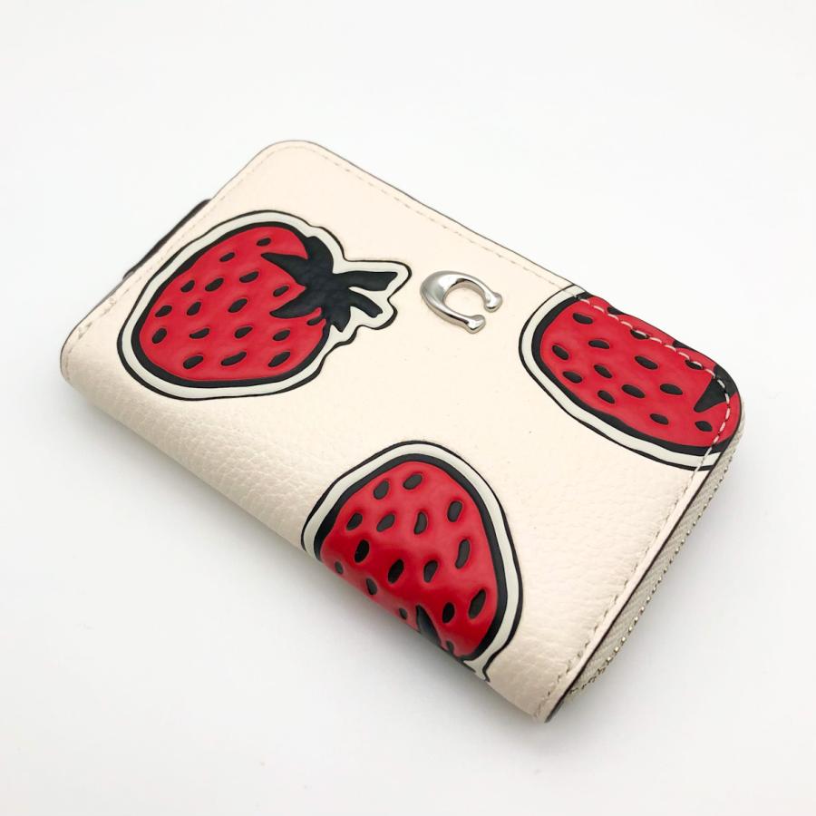 COACH コーチ ストロベリープリント ポーチ　チョークカラー＃067 COACH コーチ ストロベリープリント ポーチ チョークカラー＃067