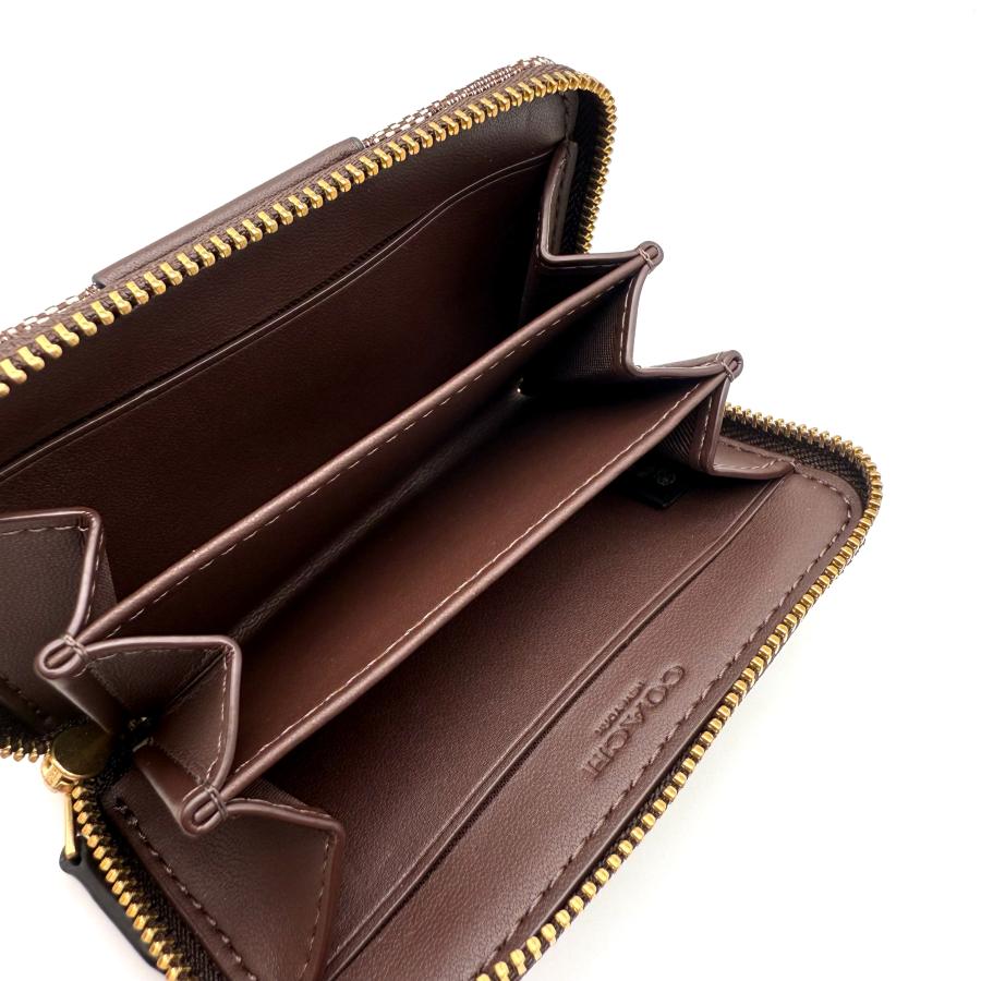 COACH　コーチ　スモールジップ　アラウンド　カード・ケース　黒【中古】 COACH（コーチ） 財布 エッセンシャル スモール ジップ アラウンド