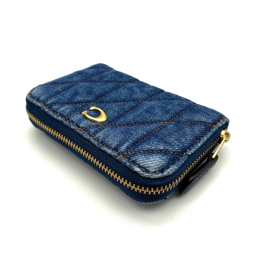 coach コーチ　正規品　キルティング　ケース　カードケース　ネイビー COACH（コーチ） ☆COACH☆ エッセンシャル スモールジップアラウンド