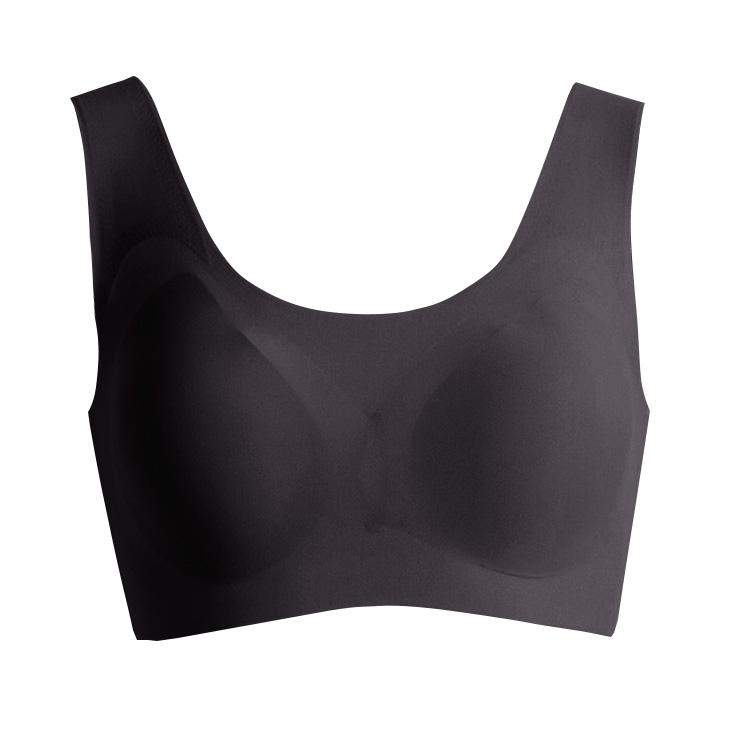 ◇カップ裏シルク ワイヤレスブラジャー レディース ナイトブラ グレー ブラック M/L |  | 14