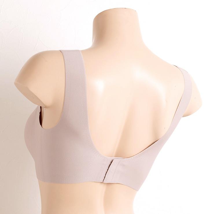 ◇カップ裏シルク ワイヤレスブラジャー レディース ナイトブラ グレー ブラック M/L |  | 04