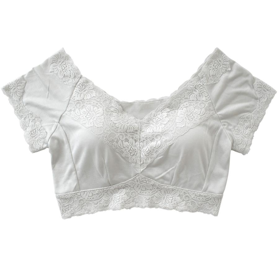 シルク カップ付き 汗取り ハーフトップ インナー 下着 肌着 日本製 アンダーウエア レディース 絹 冷えとり 敏感肌 低刺激 |  | 13