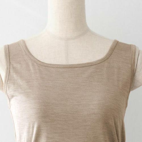 シルク100％ ソフトジャージー カップ付き タンクトップ 日本製 ウォッシャブル加工 ゆるラク レディース ベージュ ネイビー ブラック 黒 M/L |  | 12