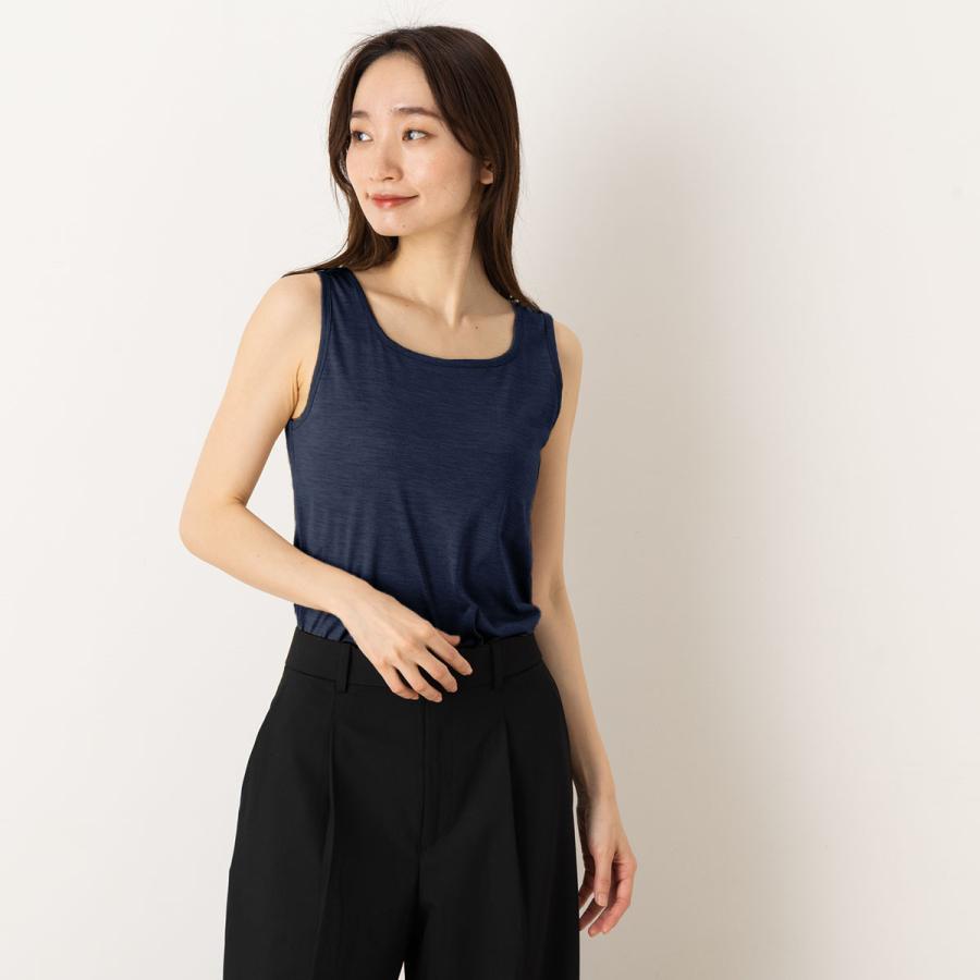 シルク100％ ソフトジャージー カップ付き タンクトップ 日本製 ウォッシャブル加工 ゆるラク レディース ベージュ ネイビー ブラック 黒 M/L |  | 04