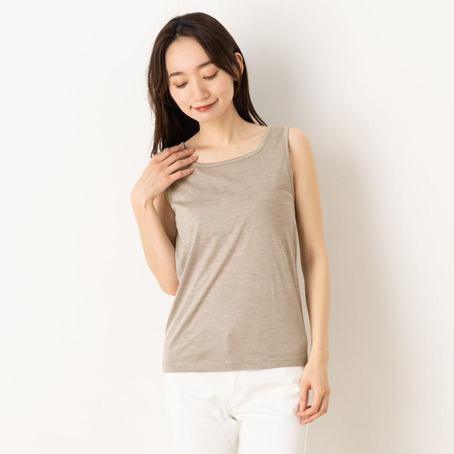シルク100％ ソフトジャージー カップ付き タンクトップ 日本製 ウォッシャブル加工 ゆるラク レディース ベージュ ネイビー ブラック 黒 M/L |  | 07