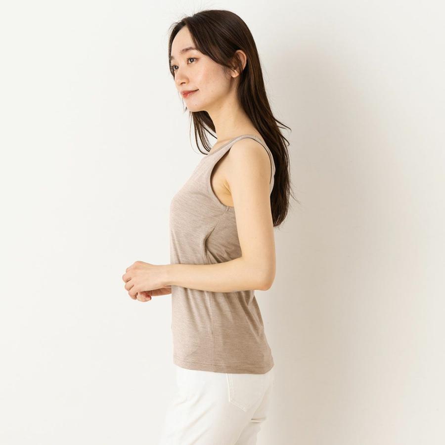 シルク100％ ソフトジャージー カップ付き タンクトップ 日本製 ウォッシャブル加工 ゆるラク レディース ベージュ ネイビー ブラック 黒 M/L |  | 08