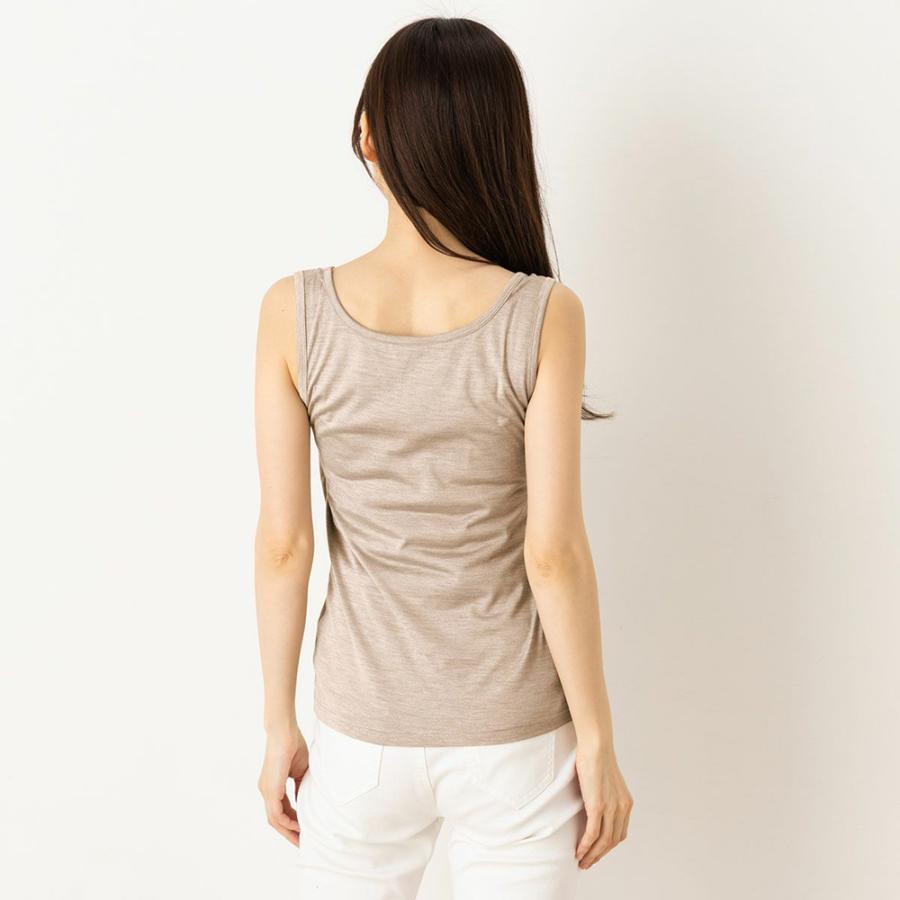 シルク100％ ソフトジャージー カップ付き タンクトップ 日本製 ウォッシャブル加工 ゆるラク レディース ベージュ ネイビー ブラック 黒 M/L |  | 09