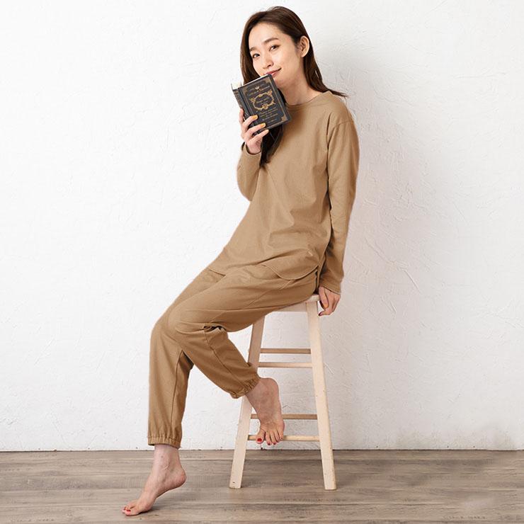 一部予約 肌側シルク パジャマ 上下セット 日本製 外側コットン 長袖 トップスとジョガーパンツ レディース ベージュ ブラウン パープル M L Es 8493 8494 シルク専門店イーズクリエーション 通販 Yahoo ショッピング