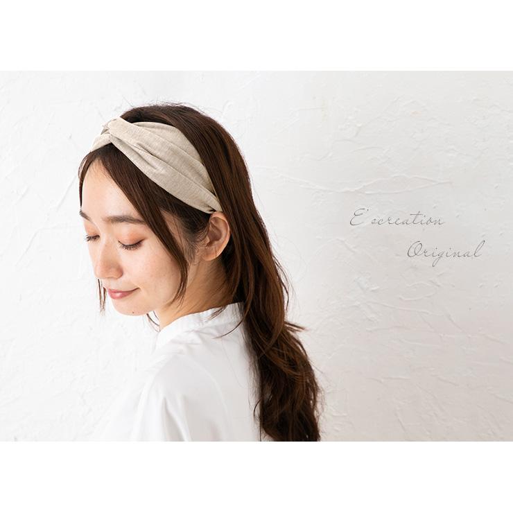シルク クロスターバン 日本製 ヘアバンド レディース グレー ネイビー
