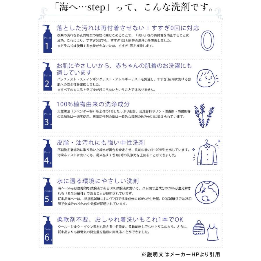 海へ Step 詰替用 450ml 洗濯洗剤 すすぎ0回 おしゃれ着洗い 液体洗剤 エコ洗剤 敏感肌用 ベビー用 部屋干し ドライマーク 柔軟剤不要 低温地域対応 硬水対応 Ga シルク専門店イーズクリエーション 通販 Yahoo ショッピング