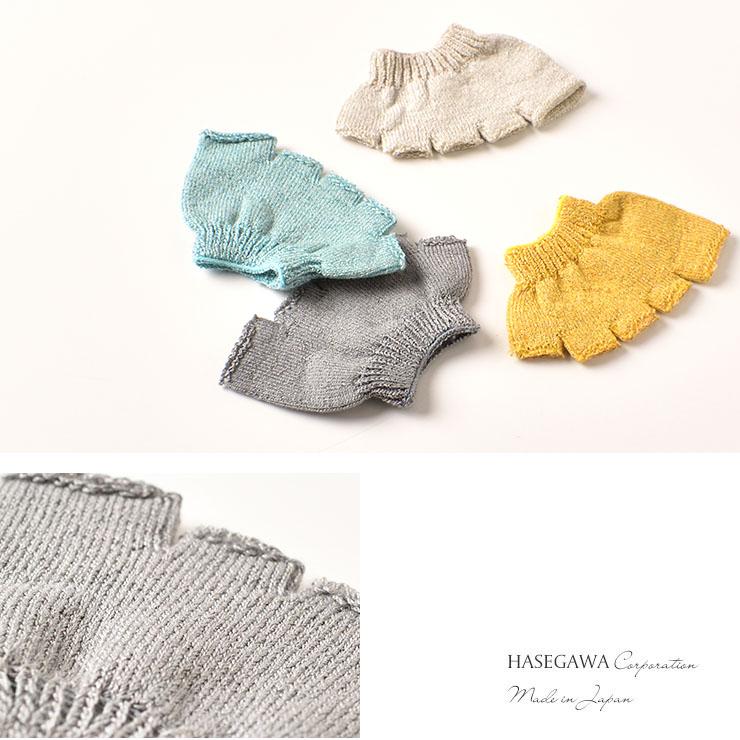 シルクコットンのサンダルソックス 5本指タイプ 日本製 オープントゥ