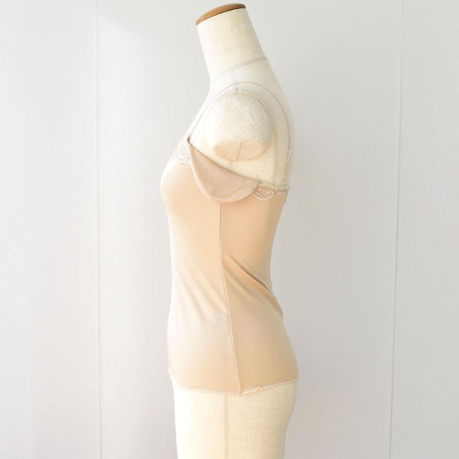 es-1052 シルクスムース 汗取りパッド付き キャミソール 日本製 レディース 身生地シルク100％ オフホワイト白 ベージュ |  | 05
