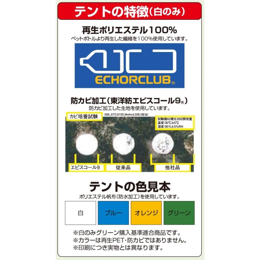組立式パイプテント 2間×3間（3.6m×5.4m） DHRパイプテント 名入れ料