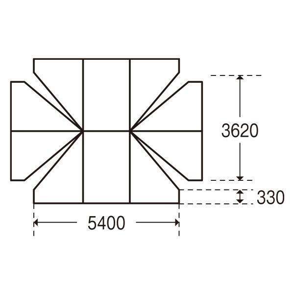 イベントテント アルミ・スチール複合 3.6m×5.4m Mr.Quick T-35 ワンタッチテント タープテント 簡単設営 日除け 日よけ | ミスタークイック | 01