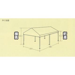 組立式パイプテント 2間×3間（3.6m×5.4m） パワーパイプテント