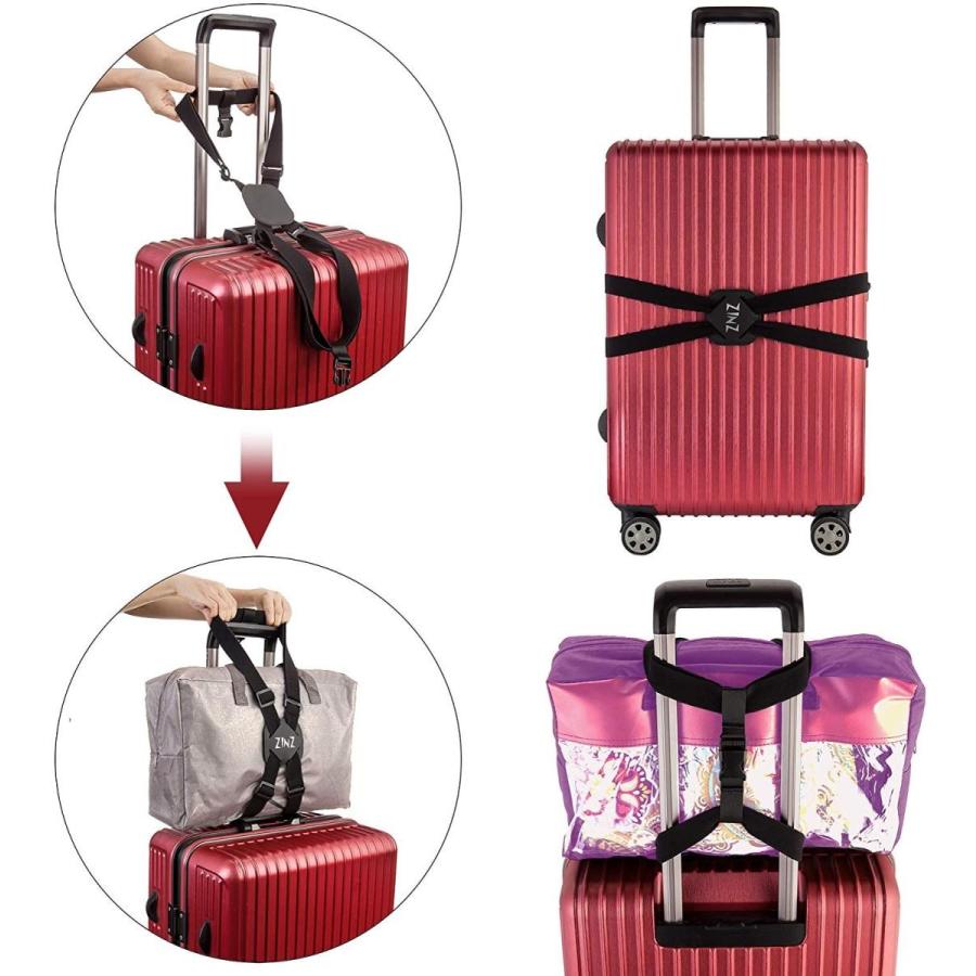 66 Off Zinz 旅行便利グッズ バッグとめるベルト 便利グッズ 多用 調整可能 軽量 荷物用弾力固定ベルト ずり落ち防止 ブラック Ascipgdm In