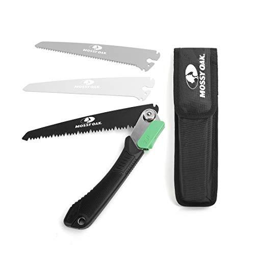 Mossy Oak 替え刃式折込鋸 折り畳み式 刃渡り190mm 万能目 木工用 硬質