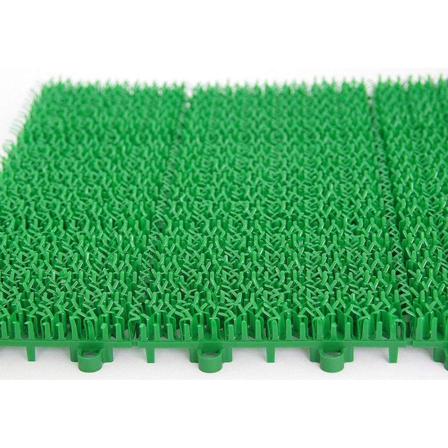 注目ショップ 日本製 人工芝 若草ユニット E V グリーン 60枚セット