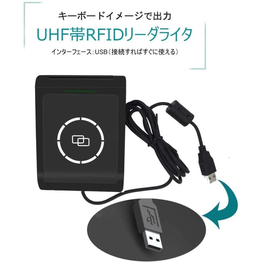 Uhf帯rfidリーダライタ Usb 860 960mhz周波数帯に対応可能 キーボードエミュレーション出力 2個のuhfテストカード E Fcekano Edu Ng