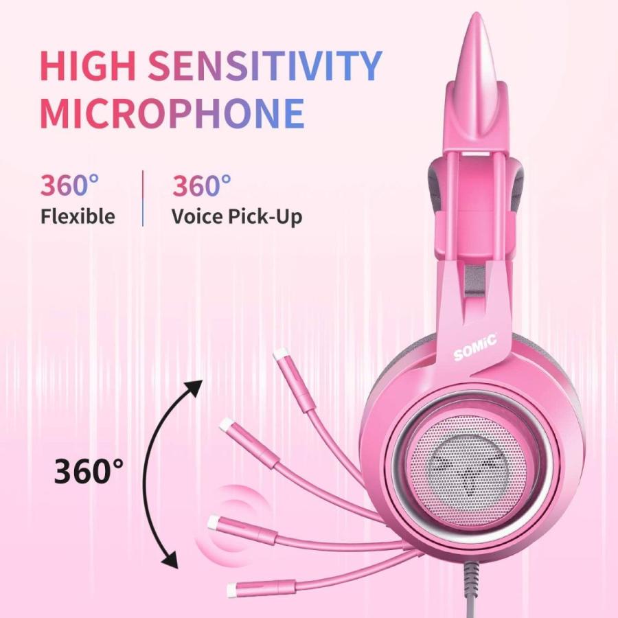 Somic G951s Pink ヘッドフォン ゲーミングヘッドフォン 可愛い 高音質 猫耳ヘッドホン 3 5ｍｍ端子 マイク付き 有線 ス 清水オンラインyahoo 店 通販 Yahoo ショッピング