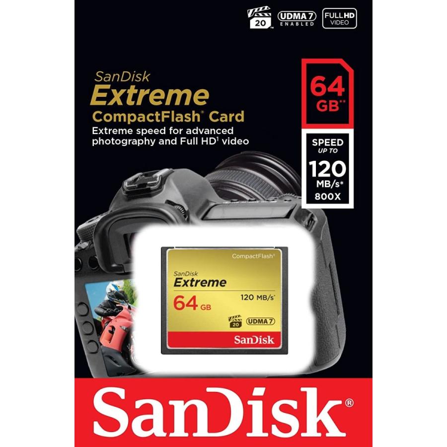 Sandisk サンディスク 64GB コンパクトフラッシュメモリーカード EXTREME s 120MB 完全送料無料 最大書込 かわいい新作 最大読込