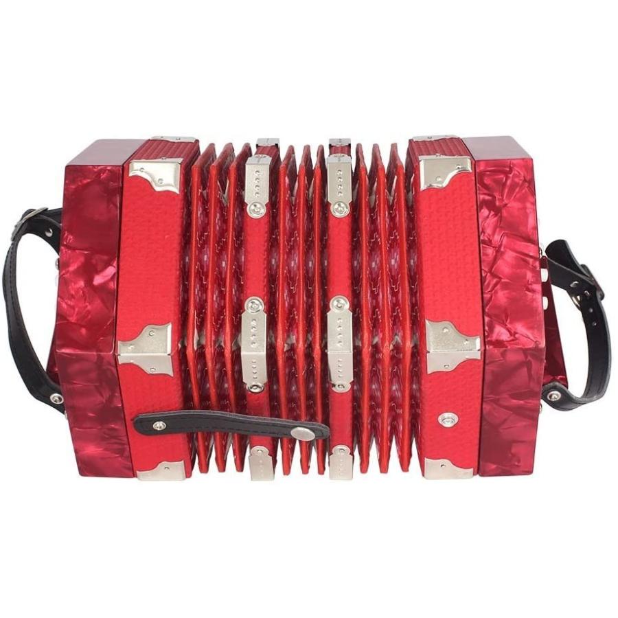 Ammoon アコーディオン 手風琴 鍵 40リード 専用ケース付き 楽器 アングロ コンサーティーナ 初心者や専門家対応 赤 清水オンラインyahoo 店 通販 Yahoo ショッピング